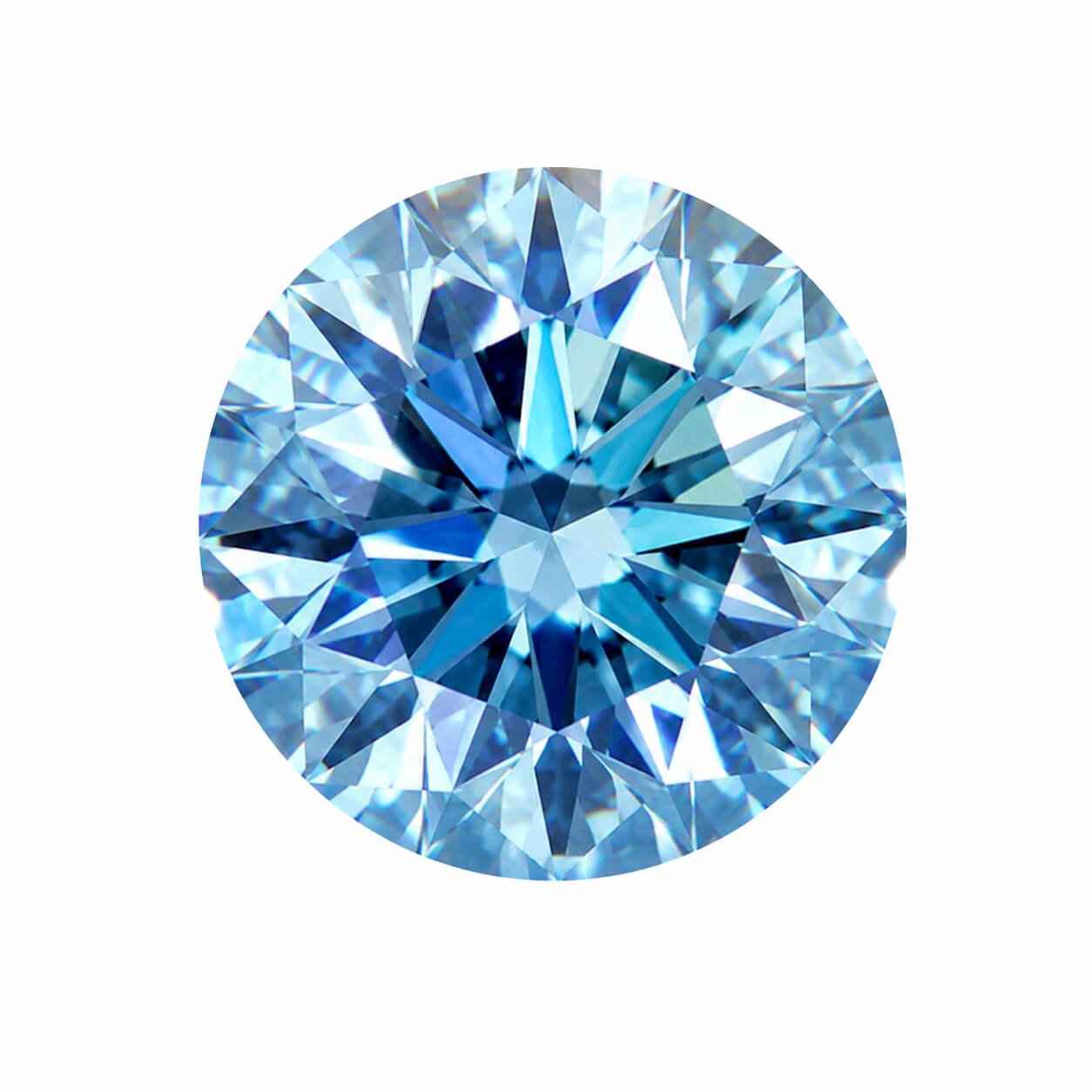 2.08 carat round brilliant cut lab grown blue diamond 2.08 carat round brilliant cut lab grown blue diamond