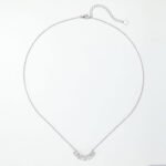 Colar com pingente de moissanita de 2,0 ct com cinco cortes princesa. Colar com pingente de moissanita de 2,0 ct com cinco lapidações princesa
