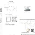 Kim cương nhân tạo màu hồng đậm, cắt kiểu công chúa, 3.00ct