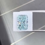 4.02ct radiant cut fancy intense blue lab grown diamond 1 4,02 ct stralend geslepen, intens blauwe, in het laboratorium gekweekte diamant