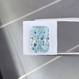 4,02 ct stralend geslepen, intens blauwe, in het laboratorium gekweekte diamant