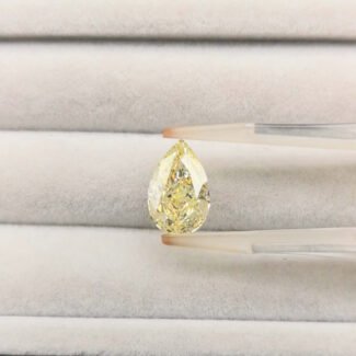 4.03ct pear cut fancy intense yellow lab grown diamond
