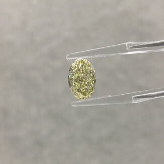 4.10ct oval cut fancy intense yellow lab grown diamond