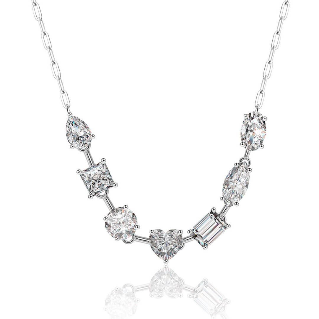 Vòng cổ mặt dây chuyền Moissanite nhiều hình dạng 6,8ct