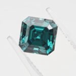 Asscher cut green Moissanite 2 Asscher cut green Moissanite 01