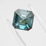 Asscher cut green Moissanite 3 Asscher cut green Moissanite 02