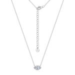 Collana con pendente in Moissanite con taglio marquise e castone