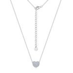 Heart shaped full pave Moissanite pendant necklace 1 قلادة على شكل قلب مرصعة بالكامل بأحجار المويسانايت