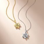 Hexagram evil eye Moissanite pendant necklace 3 Colar com pingente de moissanita com olho grego hexagrama