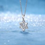 Hexagram evil eye Moissanite pendant necklace 4 Colar com pingente de moissanita com olho grego hexagrama