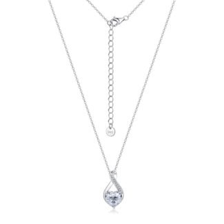 Collana con ciondolo a forma di cuore in moissanite "Amore infinito"