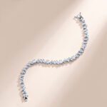 Irregular geometric moissanite bracelet 2 Bracciale in moissanite dalla forma geometrica irregolare