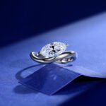 Marquise cut Moissanite engagement ring