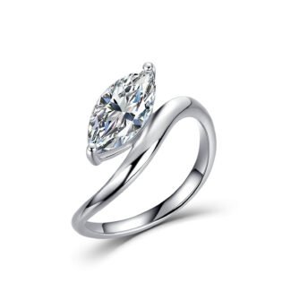 Home 24 Marquise cut Moissanite engagement ring