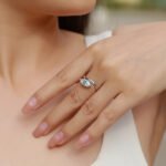 Marquise cut Moissanite engagement ring