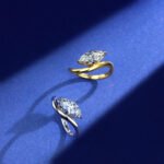 Marquise cut Moissanite engagement ring