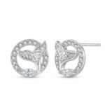 Marquise whale tail moissanite earrings stud 1 Orecchini a lobo con moissanite a forma di coda di balena a taglio marquise