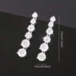 Meteor Round cut Moissanite earrings stud 4 Pendientes de moissanita tallada redonda Meteor