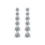 Meteor Round cut Moissanite earrings stud 1 Pendientes de moissanita tallada redonda Meteor