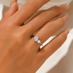 Oval and round two stone moissanite engagement ring 5 Oval and round two stone moissanite engagement ring
