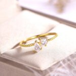 Pear twist two stone moissanite engagement ring 2 Pear twist two stone moissanite engagement ring
