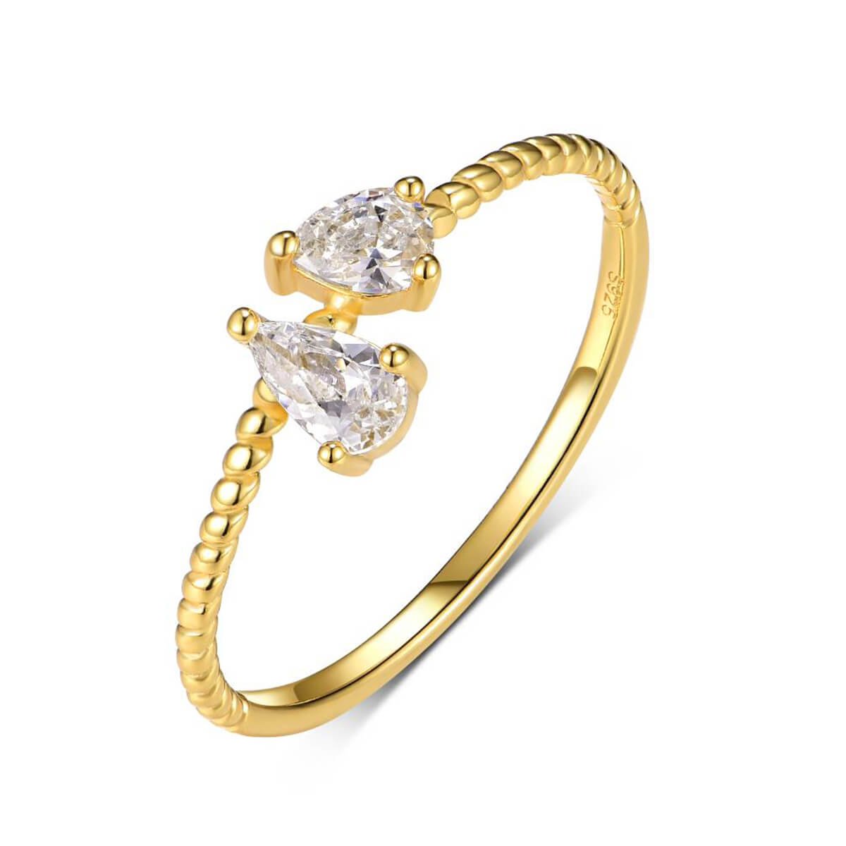 Pear twist two stone moissanite engagement ring Pear twist two stone moissanite engagement ring