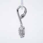 Princess cut full pave moissanite hoop earrings 4 Orecchini a cerchio con moissanite taglio princess e pavé completo