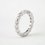 Round cut Moissanite eternity ring