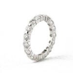 Round cut Moissanite eternity ring