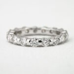 Round cut Moissanite eternity ring