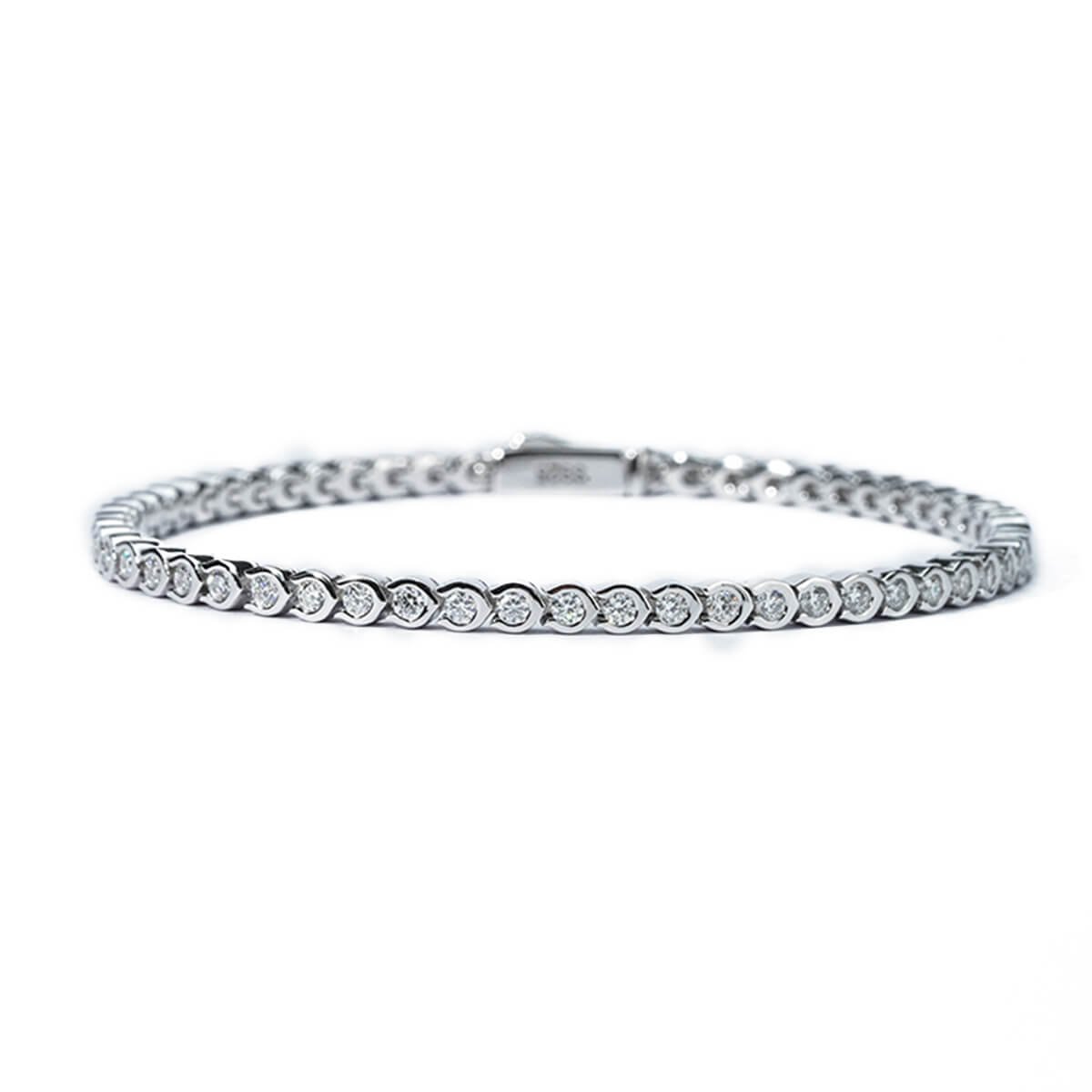 Vòng tay tennis Moissanite cắt tròn Vòng tay tennis Moissanite cắt tròn