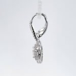 Round cut full pave moissanite hoop earrings 4 Orecchini a cerchio con moissanite a taglio rotondo e pavé completo