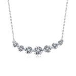 Round galaxy Moissanite pendant necklace 1 Colar com pingente redondo de moissanita galáxia