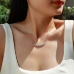 Round galaxy Moissanite pendant necklace 5 Colar com pingente redondo de moissanita galáxia