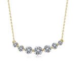 Round galaxy Moissanite pendant necklace 2 Colar com pingente redondo de moissanita galáxia