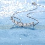 Round galaxy Moissanite pendant necklace 4 Colar com pingente redondo de moissanita galáxia