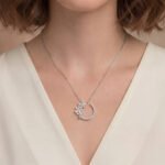 Starry night and floral Moissanite pendant necklace 5 Collier pendentif en moissanite « Nuit étoilée et fleurs »