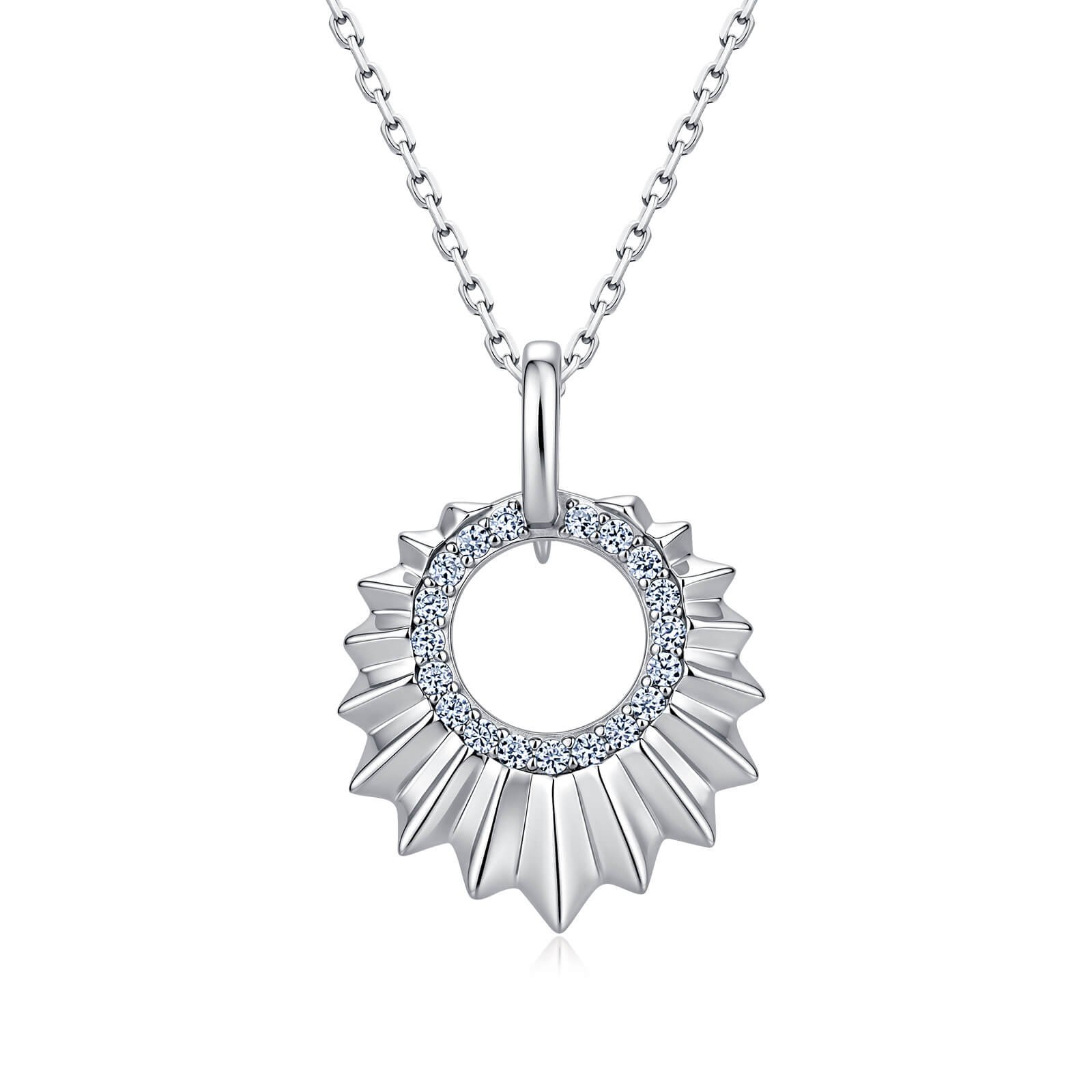 Collier pendentif tournesol en moissanite Collier pendentif tournesol en moissanite