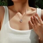 Sunflower Moissanite pendant necklace 5 Collier pendentif tournesol en moissanite