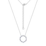 Collana con pendente a forma di ghirlanda in moissanite marquise