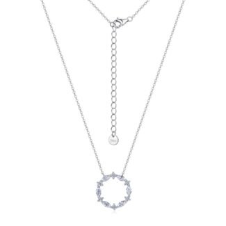 Collana con pendente a forma di ghirlanda in moissanite marquise