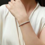 X design round cut Moissanite bracelet
