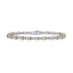 X design round cut Moissanite bracelet