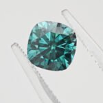 Đệm cắt Moissanite xanh 2 Đá Moissanite xanh cắt hình đệm 01
