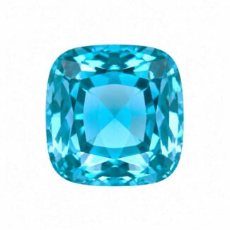 cushion cut lab grown Paraiba YAG