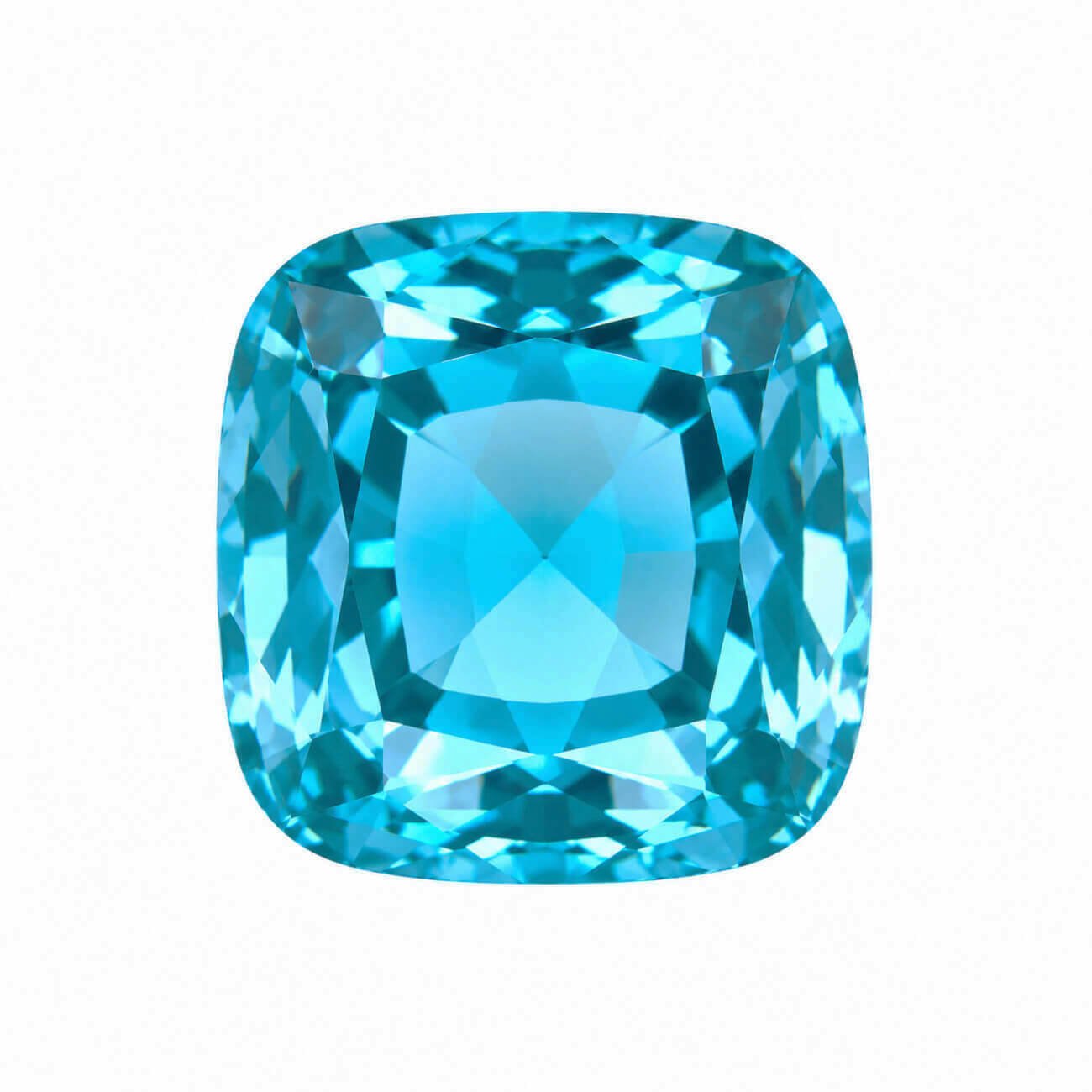 cushion cut lab grown Paraiba YAG cushion cut lab grown Paraiba YAG