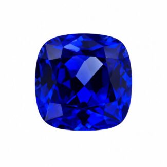 cushion cut lab grown blue sapphire