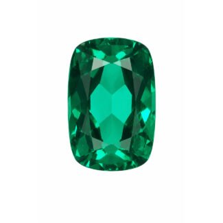 elongated cushion cut lab grown emerald