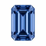 emerald cut blue Moissanite