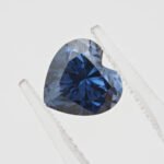 Hart geslepen blauwe Moissanite 2 heart cut blue Moissanite 01